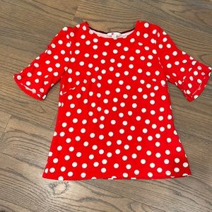 Boden Half Sleeve Shirt - Polka Dots with Buttons
